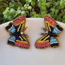 Dhrish International Vibrant Handmade Multi Color Butterfly Dangler Earrings