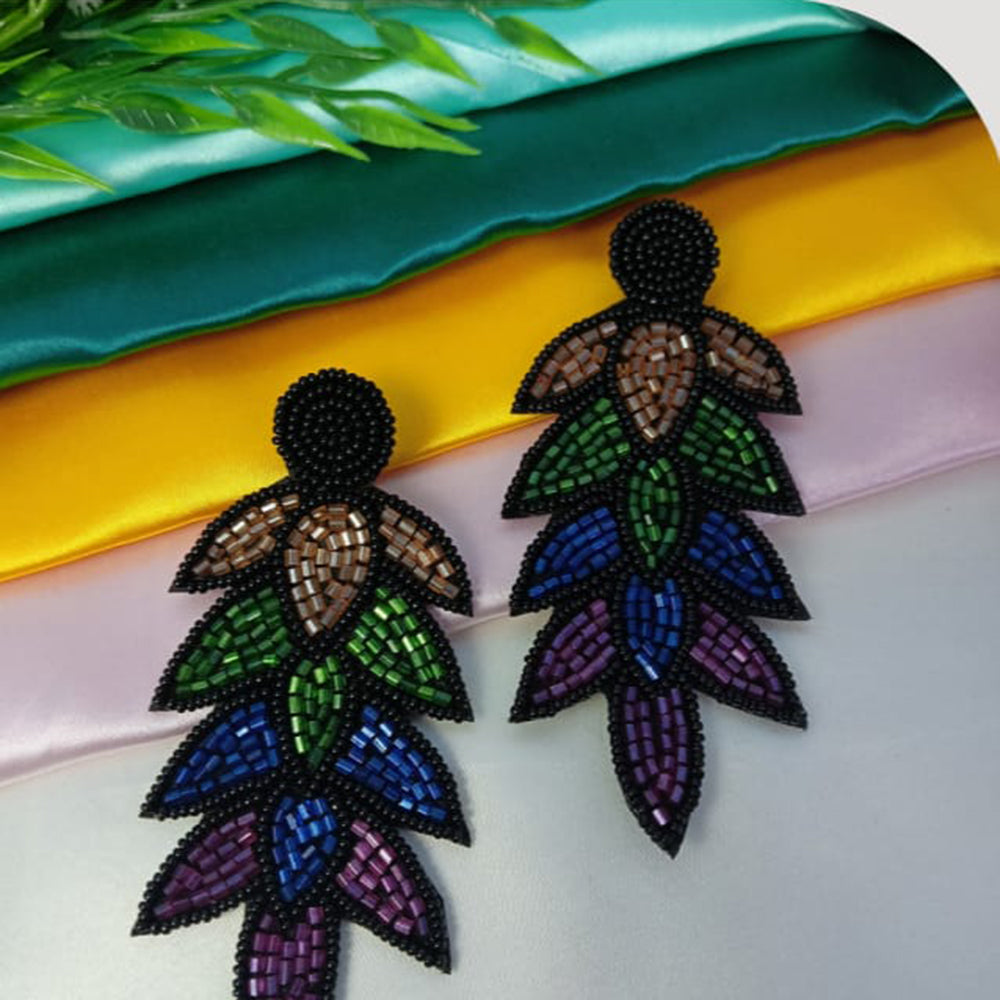 Dhrish International Vibrant Handmade Multi Color Dangler Earrings