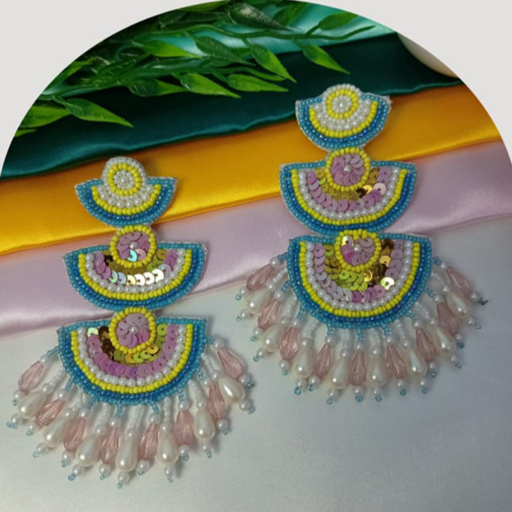 Dhrish International Vibrant Handmade Multi Color Dangler Earrings