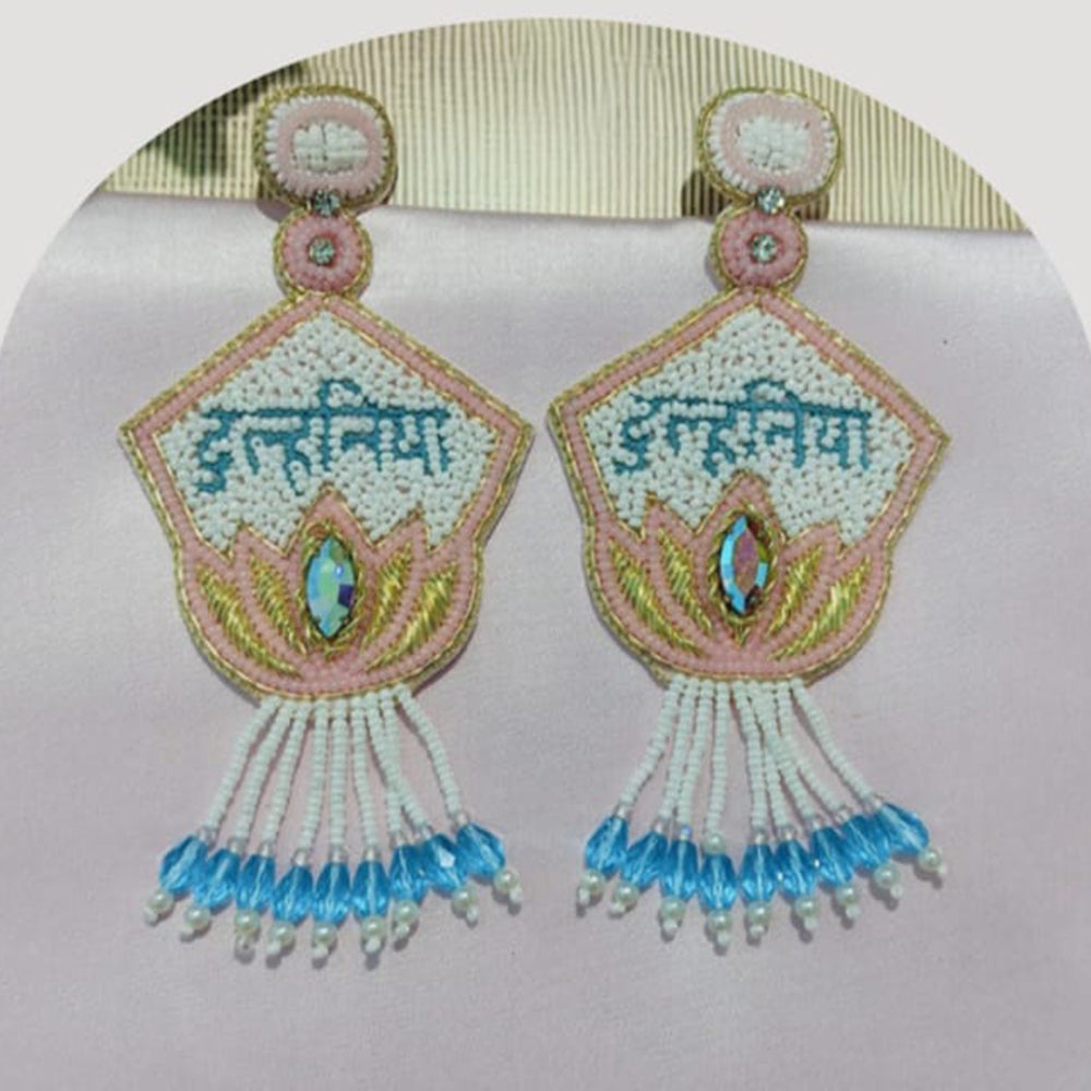 Dhrish International Vibrant Handmade Multi Color Dangler Earrings