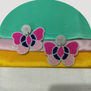 Dhrish International Vibrant Handmade Multi Color Butterfly Dangler Earrings