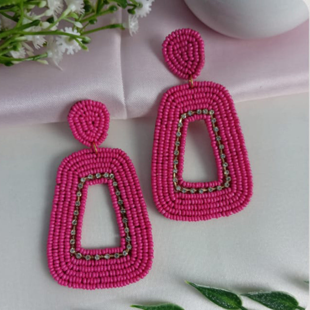 Dhrish International Vibrant Handmade Multi Color Dangler Earrings