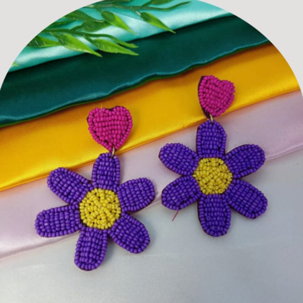 Dhrish International Vibrant Handmade Multi Color Dangler Earrings