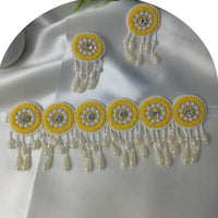 Dhirish International Classic Pearl Round Shape Choker Necklace Set