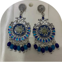 Dhrish International Ethnic Pota Stone Beaded Dangler Earrings