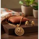 Dhirish International Lord Ganesh Chain Pendant Set