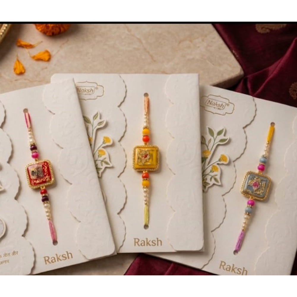 Dhirish International Thread Rakhi for a Memorable and Spiritually Rich Celebration (Combo)