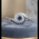 Dhirish International Elegant Silver Finish American Diamond Bracelet