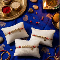 Dhirish International Thread Rakhi for a Memorable and Spiritually Rich Celebration (Combo)