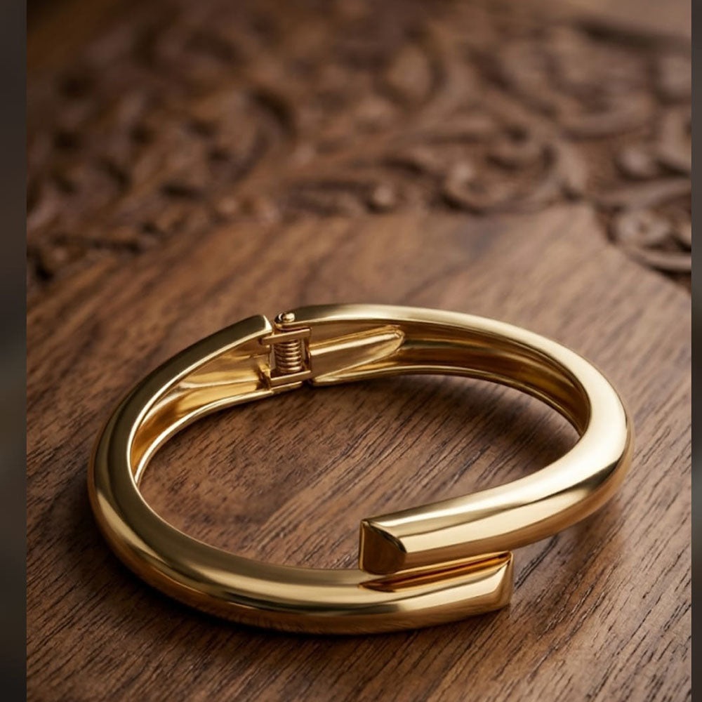 Dhirish International Designer Gold Finish Openable  Bracelet