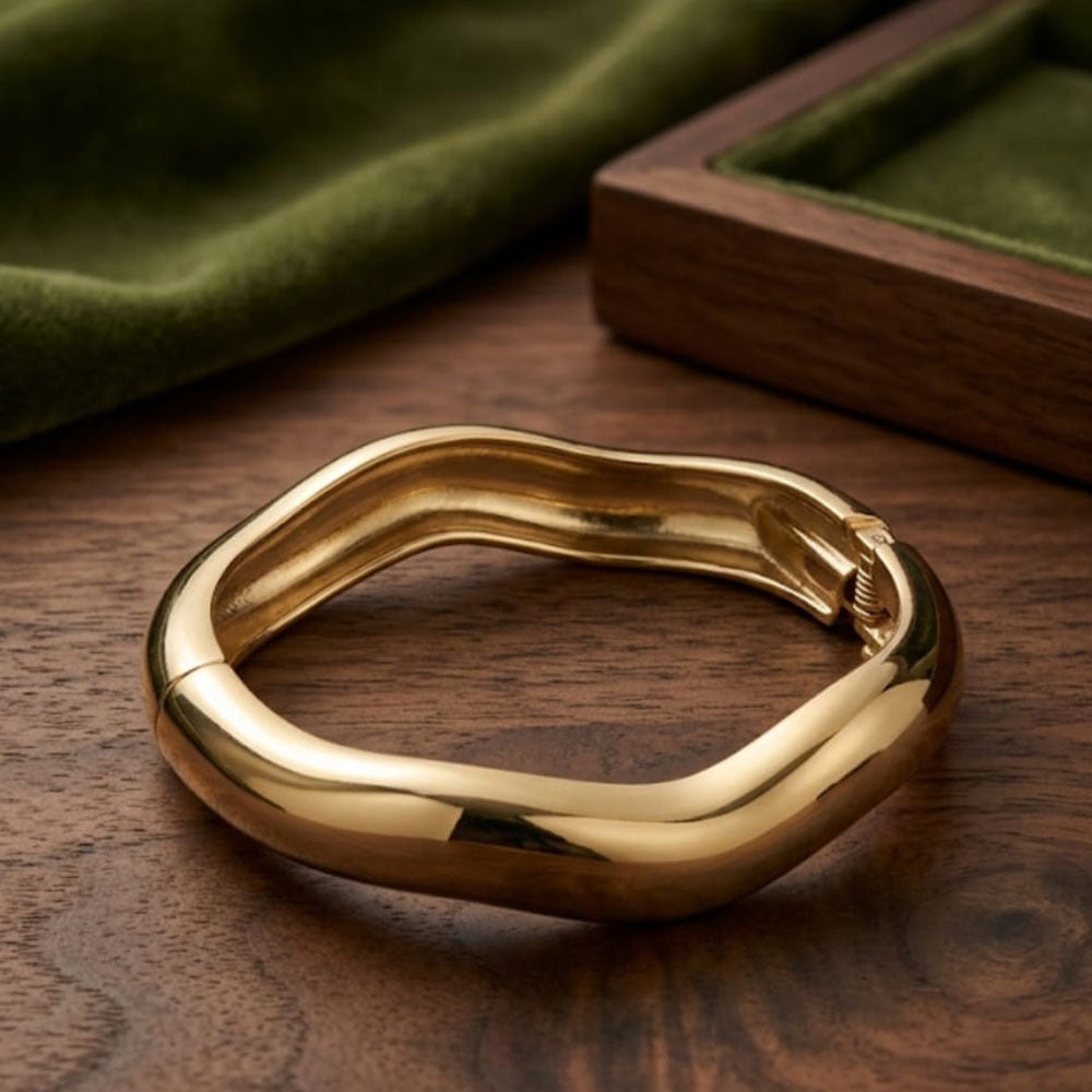 Dhirish International Designer Gold Finish Openable  Bracelet