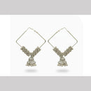 Dhirish International Heritage Oxidised Plated Pearl Jhumki Earrings