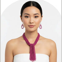 Dhirish International Pearl Necklace With Earrings