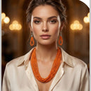 Dhirish International Pearl Necklace With Earrings