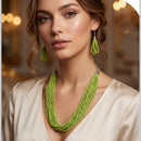 Dhirish International Pearl Necklace With Earrings