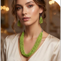 Dhirish International Pearl Necklace With Earrings