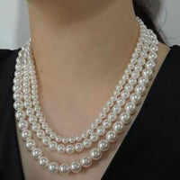 Dhirish International Designer Triple Strand Beads Necklace for Women