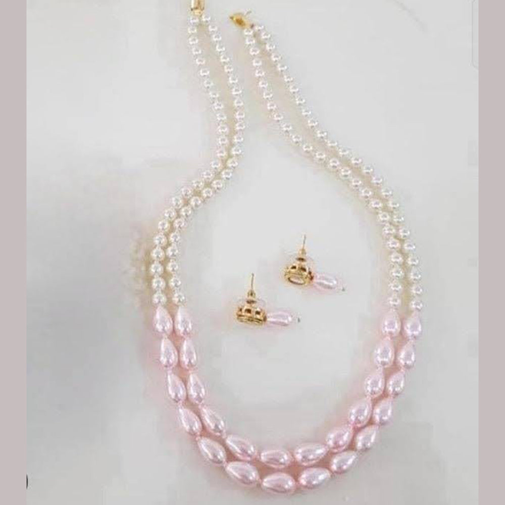 Dhirish International Designer Double Strand Beads Necklace for Women