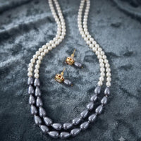 Dhirish International Designer Double Strand Beads Necklace for Women