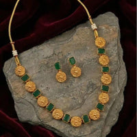 Dhirish International Pota Stone And Pearl Designer Necklace Set for Women