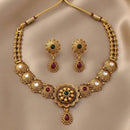 Dhirish International Pota Stone Designer Necklace Set for Women
