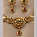 Dhirish International Pota Stone Designer Necklace Set for Women