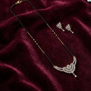 Dhirish International Beautiful Austrian Stone And Balack Beads Mangalsutra
