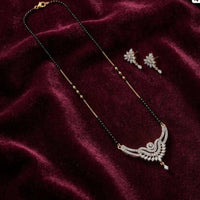 Dhirish International Beautiful Austrian Stone And Balack Beads Mangalsutra