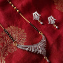 Dhirish International Beautiful Austrian Stone And Balack Beads Mangalsutra