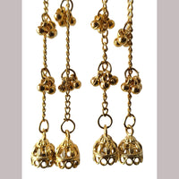 Dhirish International Pota Stone And Pearl Kashmiri Designer Jhumkis Earrings