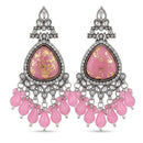 Dhirish International Premium Crystal Stone And Beads Dangler Earrings