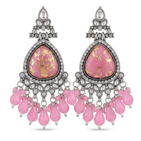 Dhirish International Premium Crystal Stone And Beads Dangler Earrings