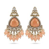Dhirish International Premium Crystal Stone And Beads Dangler Earrings