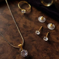 Dhirish International Austrian Sone Chain Pendant Set