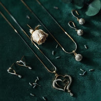 Dhirish International Austrian Stone Chain Pendant Set