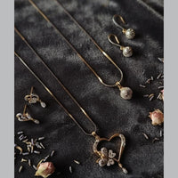 Dhirish International Austrian Stone Chain Pendant Set