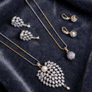 Dhirish International Austrian Stone Chain Pendant Set