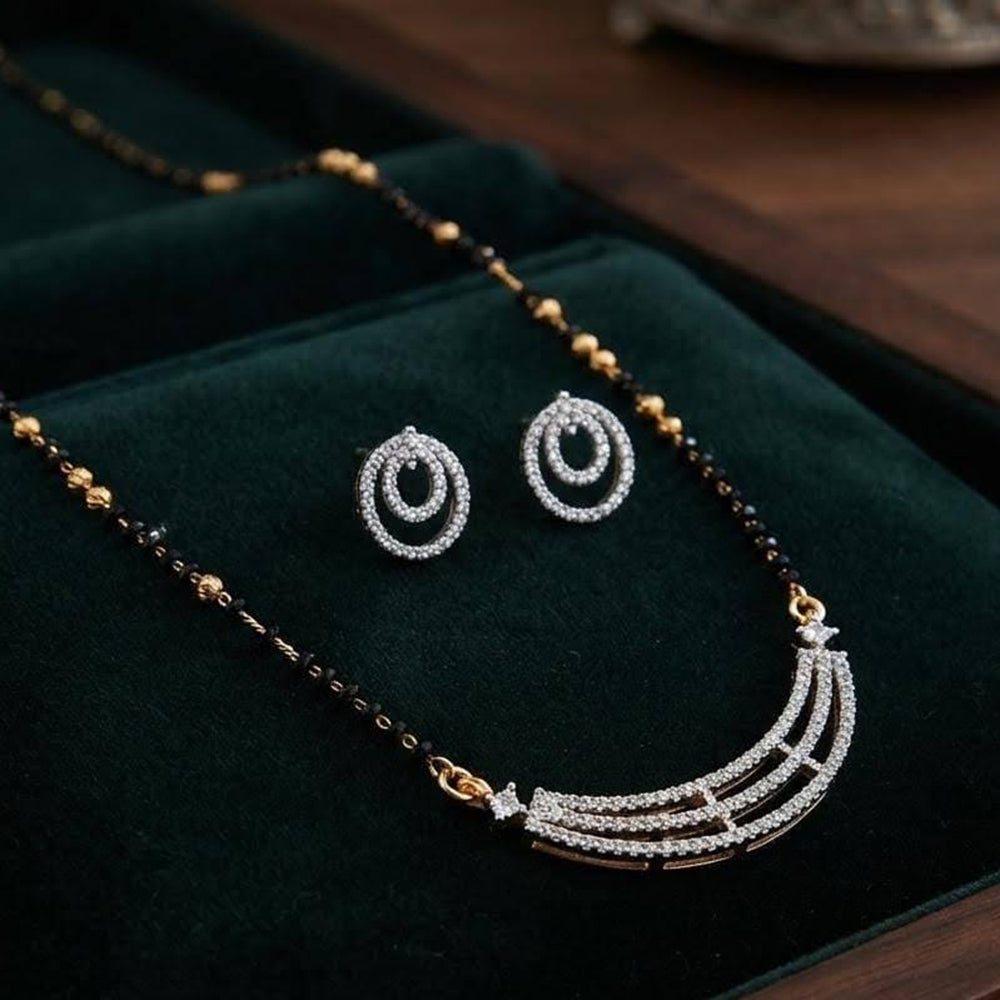 Dhirish International Ethnic Austrian Stone And Beads Mangalsutra