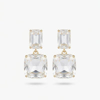 Dhirish International Party Wear Crystal Stone Stud Earrings