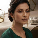 Dhirish International Stylish Crystal Stone Dangler Earrings 