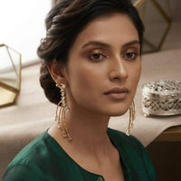 Dhirish International Stylish Crystal Stone Dangler Earrings 