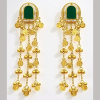 Dhirish International Classic Pota Stone And Pearl Kashmiri Dangler Earrings