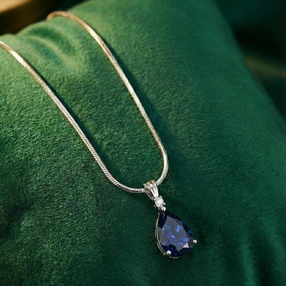 Dhirish International Trendy Crystal And Austrian Stone Chain Pendant (Set Of 6)