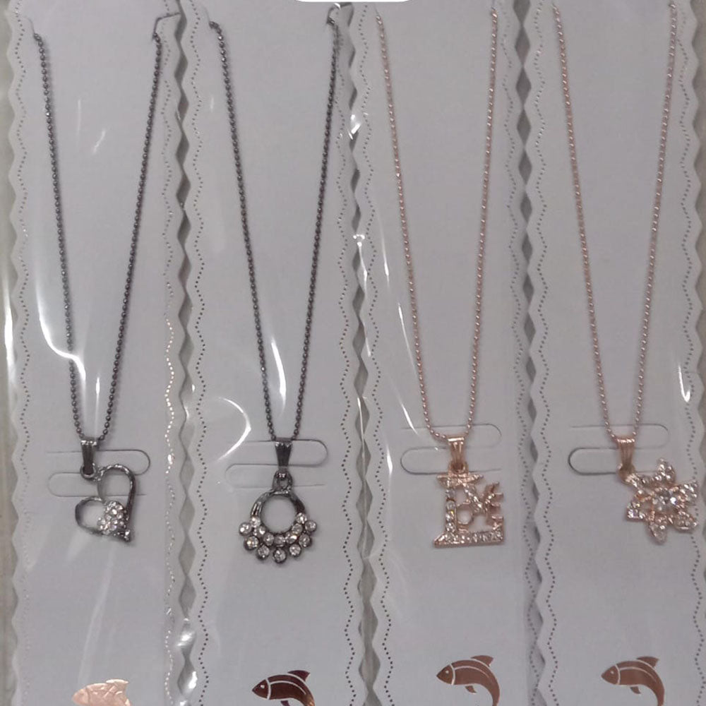 BN Assorted Design Austrian Stone Chain Pendant