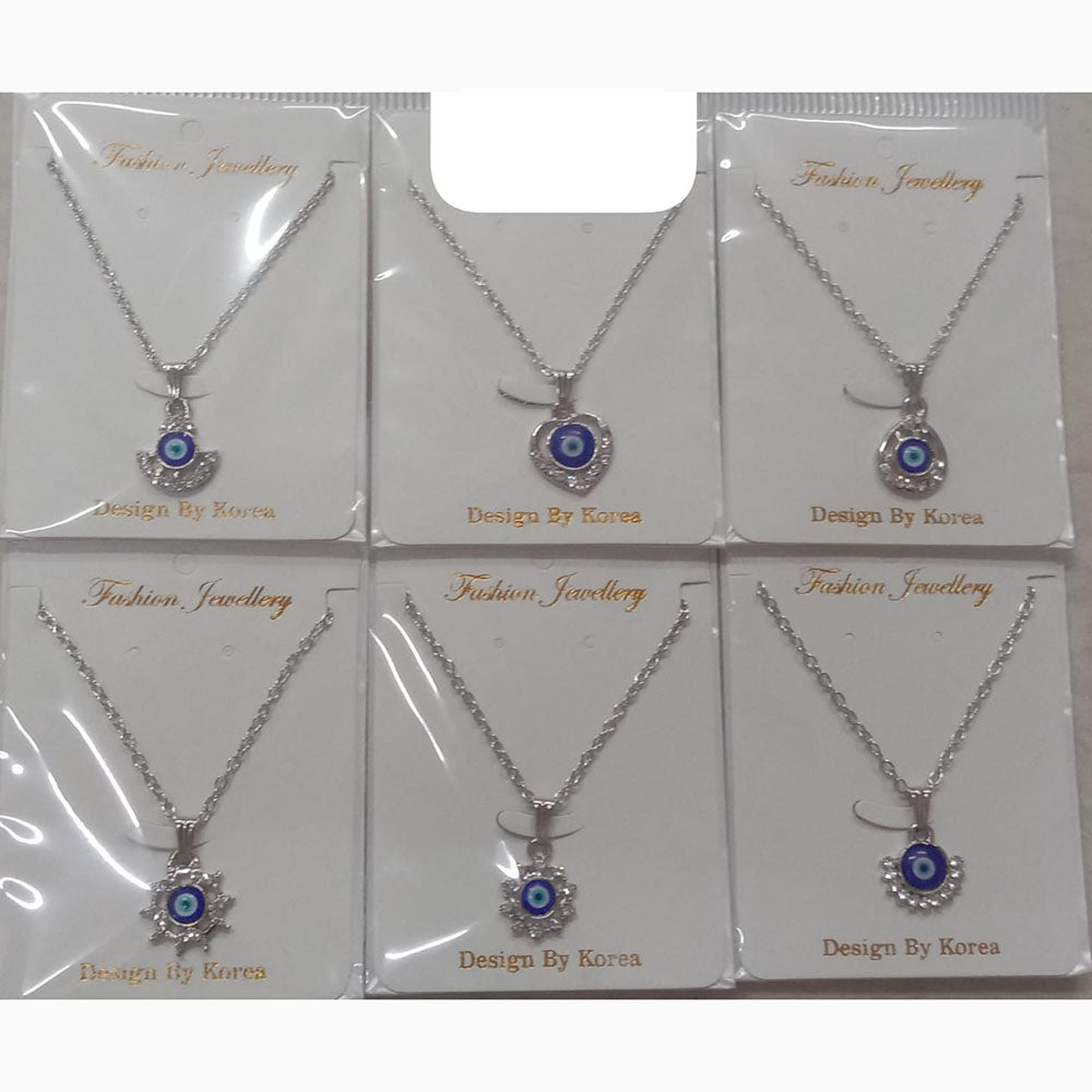 BN Assorted Design Austrian Stone And Evil Eye Chain Pendant