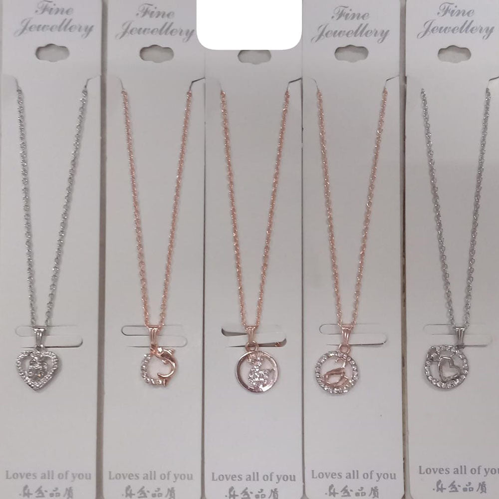 BN Assorted Design Austrian Stone Chain Pendant