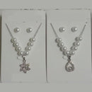 BN Assorted Design Austrian Stone And Pearls Chain Pendant