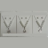 BN Assorted Design Austrian Stone And Pearls Chain Pendant