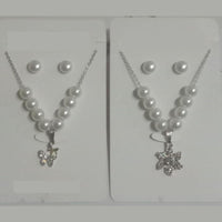 BN Assorted Design Austrian Stone And Pearls Chain Pendant