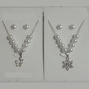 BN Assorted Design Austrian Stone And Pearls Chain Pendant